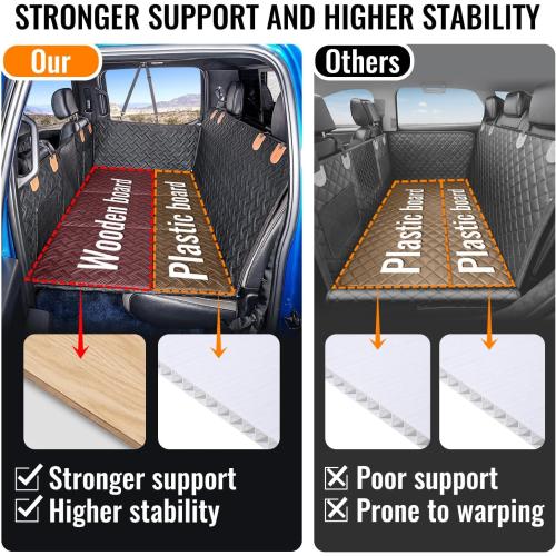 MAXFUT Dog Back Seat Extender for Truck,Truck Dog Seat Cover Back Seat,Dog Hammock for Truck,Hard Bottom Seat Extender,Pet Seat Covers for F150/RAM1500/Silverado