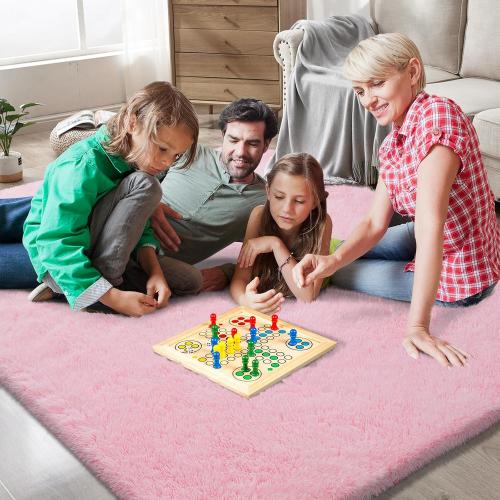 Area rug for Bedroom Living Room Medium Ultra Soft Fluffy Area Rugs for Dorm, Indoor Carpet Nursery Rugs Room Home Decor,Pink