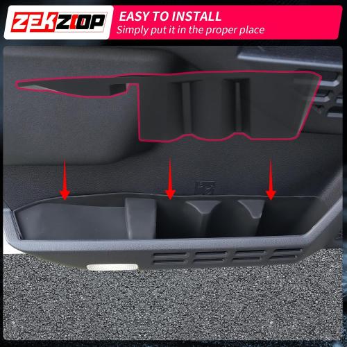 Front Door Side Storage Trays for 2025-2026 Toyota 4Runner (2PCS) | Side Storage Box Slot Pockets Silicone Organizer for 4 Runner Accessories