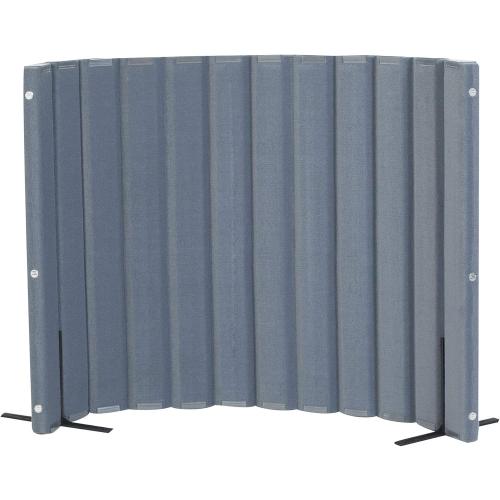 Children’s Factory 48 x 6' Quiet Divider With Sound Dampening Panels, Freestanding Room Divider Wall, Slate Blue