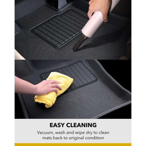 3D MAXpider Custom Fit KAGU Floor Mat (BLACK) for 2018-2019 TESLA MODEL 3 - 1ST ROW 2ND ROW