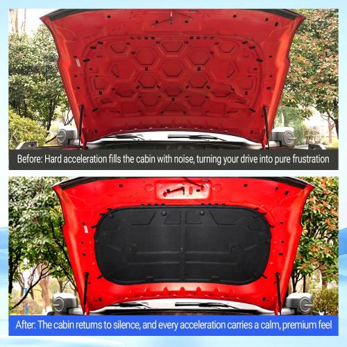 PTYYDS Hood Insulation Pad Mat Compatible with 2021-2025 Ford Bronco Sound Deadening Pad PET Engine Sound Insulation Mat Replacement for 2021-2025 Ford Bronco Accessories