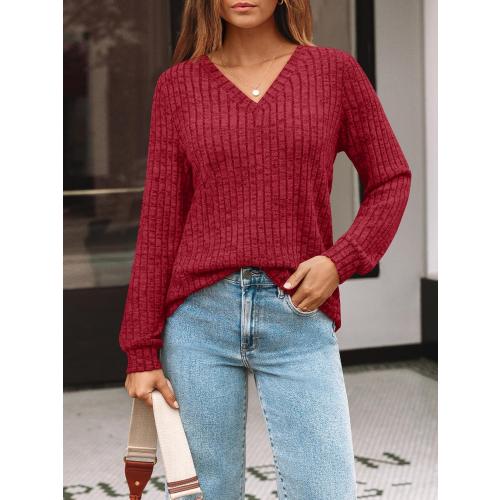 Size L ....AUTOMET Womens V Neck Long Sleeve Shirt Fall Fashion Tops Tunic Dressy Casual Sweater Clothes Cute Trendy Work Outfits 2026