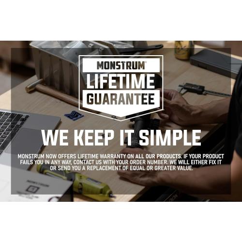 Monstrum Next Level Series Offset Scope Mount with Integrated Anti-Cant Level Bubble