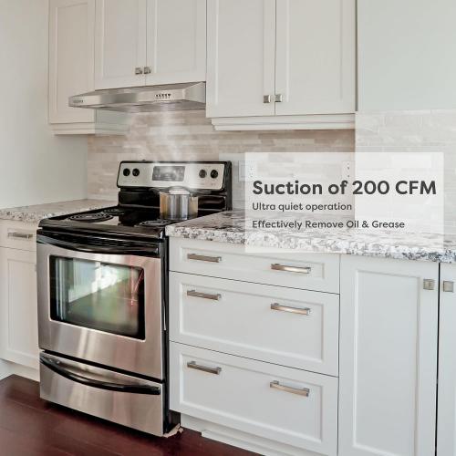 CIARRA Ductless Range Hood 30 inch Under Cabinet Hood Vent for Kitchen Ducted and Ductless Convertible CAS75918A