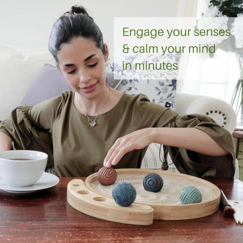 12 ENSO SENSORY Japanese Zen Garden Kit for Desk – 12” Bamboo Sand Garden Zen Décor | Meditation Gift | Sensory Therapy Tool for Mindfulness & Emotional Wellness