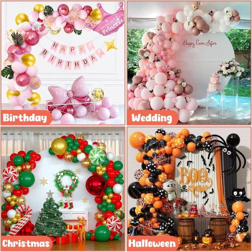 AerWo Balloon Arch Kit 9.35FT & 6FT, Free Bending Half Balloon Arch Stand with Base, Floor Gold Balloon Arch Frame Backdrop for Wedding Birthday Party Baby Shower Yard Lawn Home Christmas Decorations