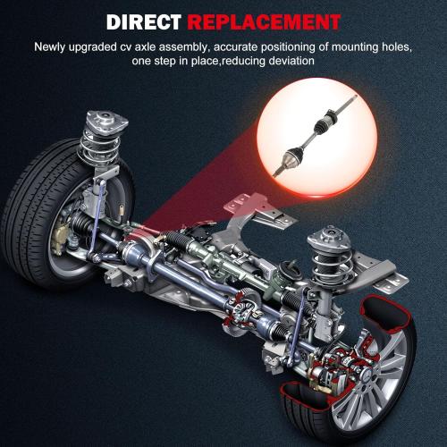 cciyu CV Axle Shaft Assembly for Ford for Explorer 2011-2014 V6 3.5L FWD 66-2283 Front Right