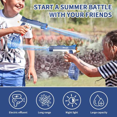 Electric Water Gun with Long Range,Automatic Squirt Gun for Kids and Adults, Long Distance Water Pistol for Pool Beach Outdoor Play