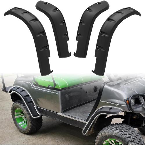 SAUTVS Front and Rear Fender Flares Compatible with Yamaha Golf Cart G14 G16 G19 G20 G22 Accessories, Mud Flaps Mud Guards for Yamaha Standard and Unmodified G14-G22 Golf Carts Bodies Only, 4PCS