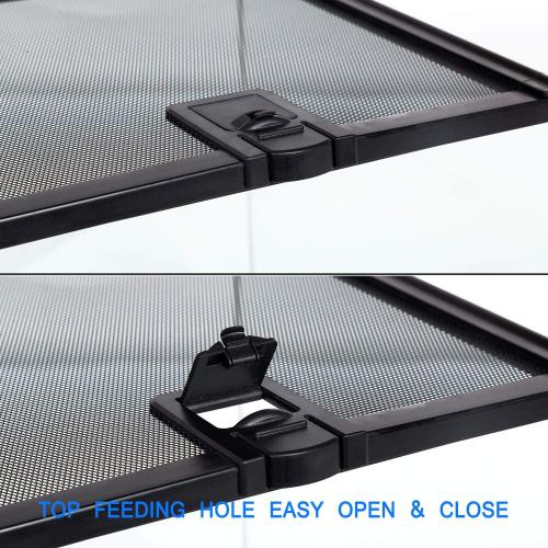 REPTIZOO Small Glass Tank 8 Gallon, Top Opening Terrarium 12 x 12 x 12 Leopard Gecko Tarantula Young Lizard Hermit Crab Frog Insects Breeding Tank