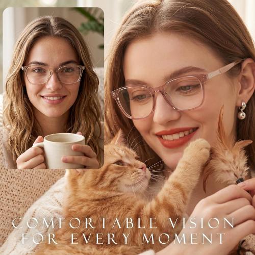SKYOAK Trendy Flexible Progressive Multifocus Reading Glasses Women  2.5x