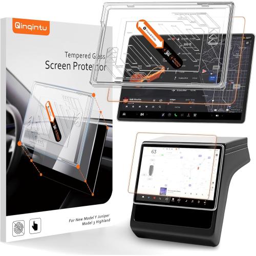 For Tesla Model Y Juniper & Model 3 Highland Matte 15.4 & 8 Screen Protector [No Glare & Fingerprint] 9H Tempered Glass Alignment Kit for Tesla Model 3 Model Y Juniper Accessories