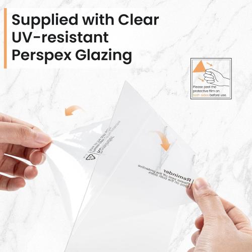 18x24 inch Picture Frame, 18x24 Photo Frames with 16x20 Removable Mat - High Definition Plexiglass - Vertical and Horizontal Display - Wall Hanging Poster Frame - White, 3 Pack