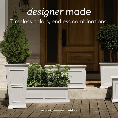 Veradek Brixton Series Planter - Tall Outdoor Planter with Shelf