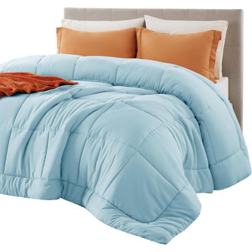 Color blue Sasttie 7piece Comforter Set