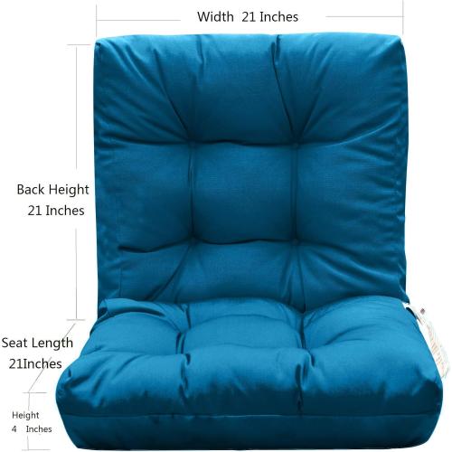 ‼️ONE IS USED WITH MILD FUR ‼️QILLOWAY Outdoor Chair Cushion for Patio Furniture, Waterproof Patio Cushions Set of 2 with Ties, Fade Resistant Replacement Pads for Outdoor Rocking Chairs,Peacock