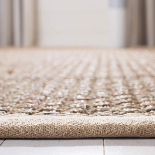 Area Rug  Natural Fiber Collection - Natural & Beige, Seagrass, Basketweave Pattern with Border