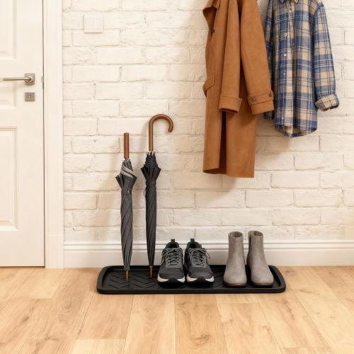 Boot Trays Heavy Duty Rubber Mat with Lip, Waterproof Shoe Mat Tray for Entryway Shoe Tray Multi-Purpose for Indoor or Outdoor 27.56 x 15.75inch