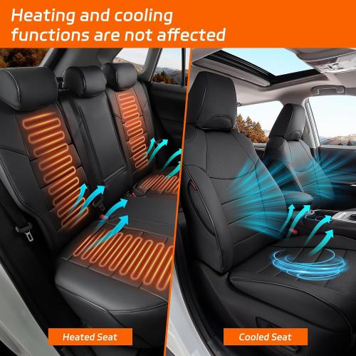 Ranaya Custom Fit Seat Covers for Subaru Forester 2019–2024 (2.5i, Premium, Sport, Limited, Touring) & 2022–2026 Wilderness, Full Set Front & Rear, Waterproof Leatherette, Pet & Kid Friendly (Black)