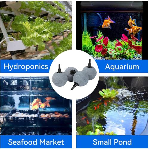AQUANEAT Air Stones for Ponds 2 Inch, Long Lasting Aerator Oxygen Diffuser, Air Pump Accessories for Aquariums, Fish Tanks, Hydroponics and DWC Reservoirs 4 Pack