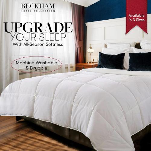 Beckham Hotel Collection Full/Queen Size Comforter - 1600 Series Down Alternative Home Bedding & Duvet Insert - Cream