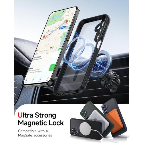 LeYi for Samsung Galaxy A15-5G Phone Case: Samsung A15 5G Case [Mag-Safe Fit] with Screen Protector, Frosted Translucent Soft-Touch Skin & Military-Grade Protection for A15 Samsung Phone Case, Black