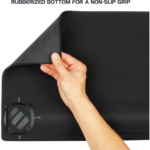 ENHANCE XXL Large Mouse Pad for Desk with 2XL Ergonomic Memory Foam Wrist Rest Support (31.5 x 13.78 x 1 inches) - Desk Pad with Anti-Fray Stitching & Soft Cushion Mat Surface, Designed in The U.S.