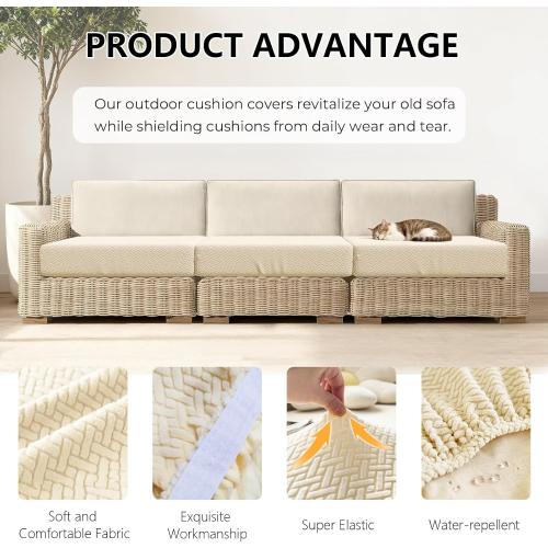 Outdoor Cushion Covers Only, 20-27 inch Universal Fit‼️missing one‼️