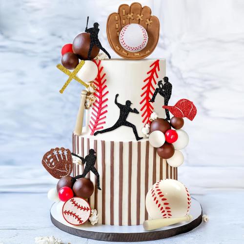 Baseball Cake Decorations Sports Theme Party Decoration Supplies Baseball Themed Happy Birthday Cake Topper Party Decorations