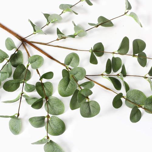 6 Pcs 27 Eucalyptus Stems Greenery Stems Eucalyptus Leaf Spray in Green Silk Plastic Plants Floral Artificial Plants for Home Party Wedding Decoration