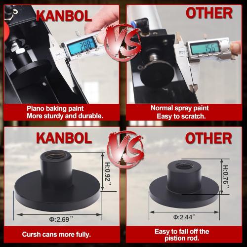 Can Crusher with Automatic ejection of flat cans,Pneumatic Soda Beer can Crusher for Recycling and Crushing 12 oz and 16 oz Cans