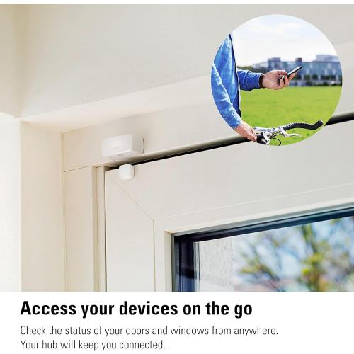 Eve Door & Window (Matter) 3 Pack – Smart Contact Sensor for Doors & Windows, Open/Closed State, Automatic Control of Accessories, Matter Over Thread, Apple Home, Alexa, Google Home, SmartThings