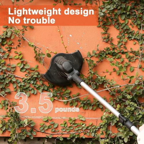 Weed Wacker Eater Cordless Battery Powered Electric Edger Lawn Tool Trimmer String Cordless Whacker Operated Grass Edger Cutter Black-Orange *2 Battery