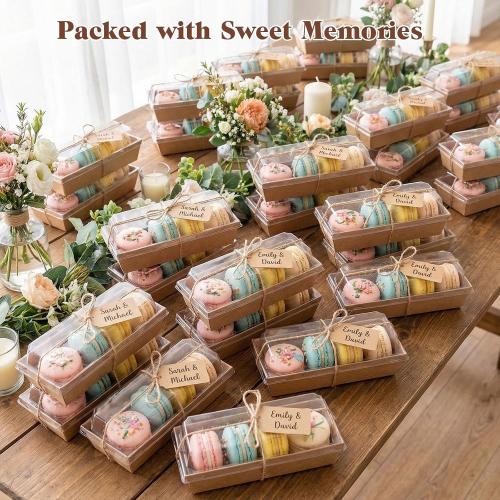 VGOODALL 48PCS Charcuterie Boxes, To Go Food Container Small Paper Bakery Boxes Treat Box with Clear Lid for Sandwich Dessert Cake Slice