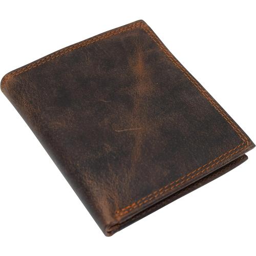 RFID Blocking Bifold Hipster Credit Card Wallet Premium Lambskin Leather (Vintage)