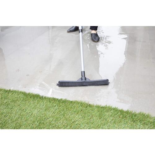 FURemover Compact Pet Hair Rubber Broom with Squeegee, with Handle That Telescopes up to 40 for Carpet, Tile and Hardwood