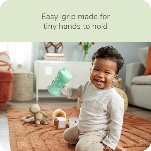 NUK Fun Grips Hard Spout Sippy Cup, 10 oz. | Easy to Hold, BPA Free, Spill Proof Toddler Cup, 4pk