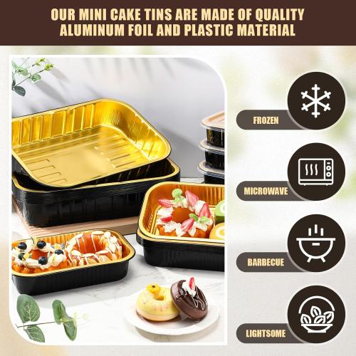 30 Pack Aluminum Pans with Lids Kit Includes 10 Pack 10x13 Half Size Oven Steam Table Tin Foil Pans Collocation 20 Pack 8.7x6 Disposable Baking Pan Chafing Trays