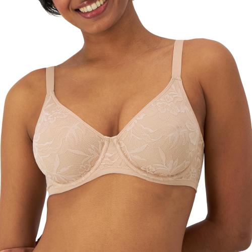 Womens Breathe Underwire Bra, Cotton Modal Lightly Lined Bra, Full Coverage, Breathable, Convertible Straps