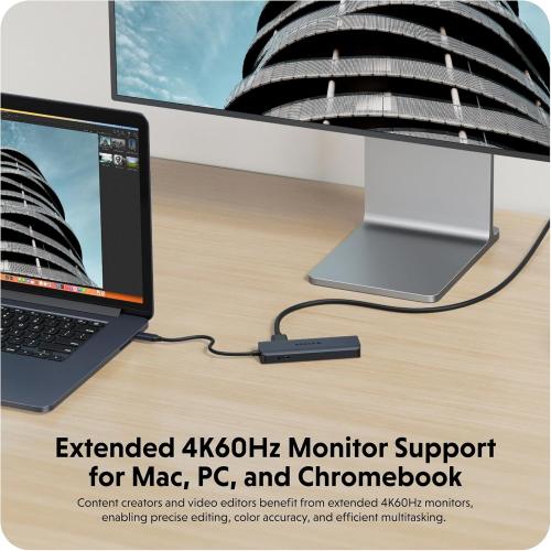 HyperDrive Next 6 Port USB C Hub for Mac, PC, Chromebook with 4K60Hz HDMI, 2 USB-A, USB-C 10Gbps 100W Power Delivery, 312 MB/s SD Card Reader Ports