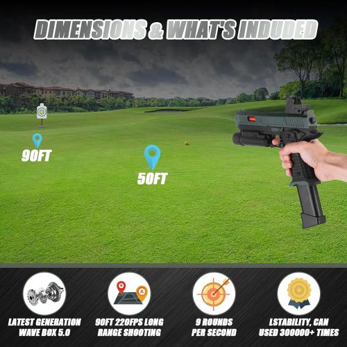 Color Green Electric Gel Blaster Toys New X5, Full Auto Splat-Blaster Includes Drum and Goggles for Outdoor Team Game, X2 Upgrade Version for Ages 14 ,Green