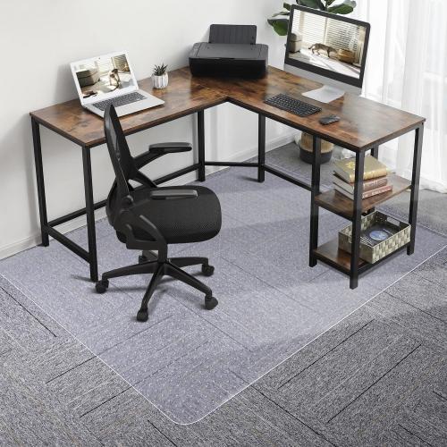 SALLOUS Chair Mat for Carpet, 36 x 48 Office Chair Mat for Carpeted Floors, Heavy Duty Vinyl Floor Mat with Grips, Floor Protector Computer Desk Mat for Home Office (Clear)