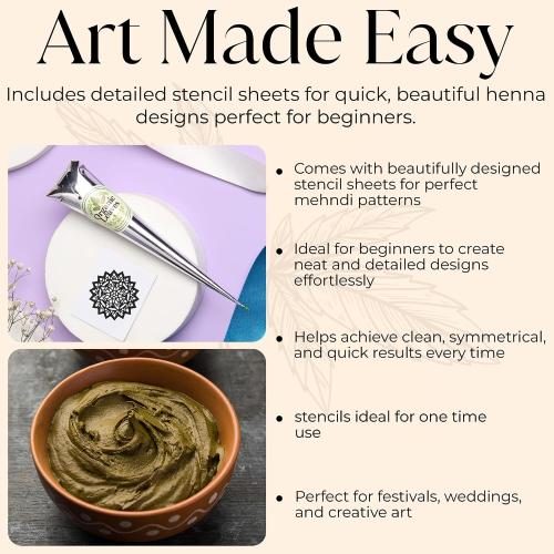 Henna Cones 3 × 30 g Pack | Made from 100% Natural Henna Leaves | Ready-to-Use, Pre-Filled Cones | 5-Stage Filtered for Rich, Long-Lasting Color | Chemical-Free & Premium Quality