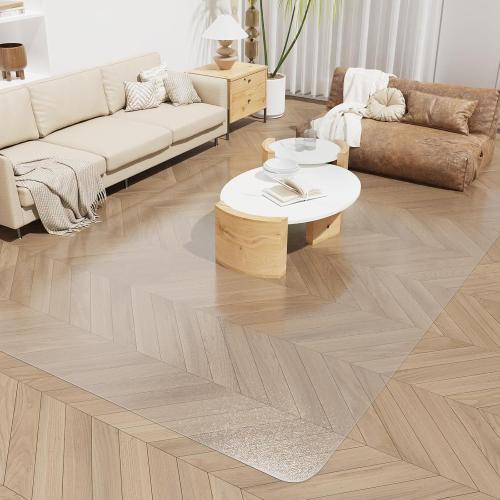 SALLOUS Chair Mat for Hard Floors, 60 x 75 Office Chair Mat for Hard Surface, Vinyl Floor Mat for Gaming Chairs, Multi-Purpose Floor Protector Desk Mat for Home Office (Clear)