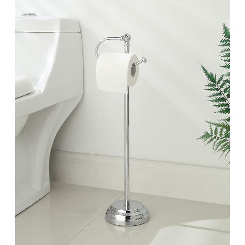 SunnyPoint Classic Bathroom Free Standing Toilet Tissue Paper Roll Holder Stand