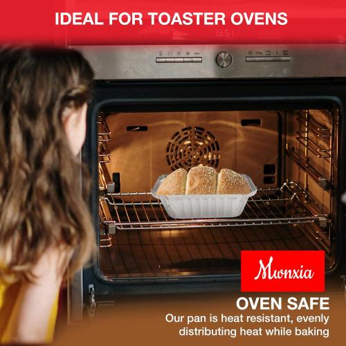 Disposable Mini Aluminum Loaf Pans with Lids & “Handmade with Love” Stickers, 6″ × 3.5″ × 2″, Pack of 25 Perfect for Baking Holiday Baked Bread Mini Cakes, Meatloaf, Banana Bread