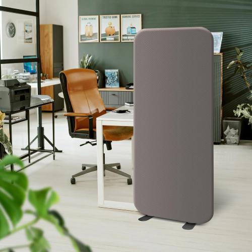 DECOLAB Standing Room Divider Panel, Portable Room Separation Partition for Home, Studio, Classroom, Resraurant, Scratch Resistance, 29x65, Rock