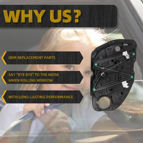 Dasbecan Front Right Passenger Side Power Window Regulator with Panel Compatible with Kia Optima K5 2016-2021 Replaces 82481-D4000 82481-D5000 Without Motor