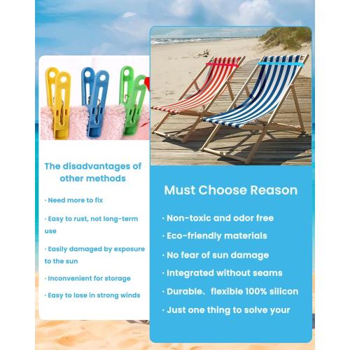 5 Packs Towel Bands Essential Summer Accessories Non-Slip Rubber Band for Towels Pool Chairs Loungers Patio Furniture Cruises and Outdoor Use Durable Silicone Design with Multiple Color Five